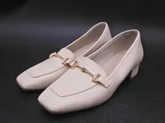ORiental TRaffic オリエンタルトラフィック 32303 メタリックラインビットヒール ローファー シューズ size38/ライトベージュ ■■ レディースのサムネイル