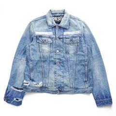 DIESEL デニムジャケット Gジャン L ブルー NHILL-TM ダメージ加工
