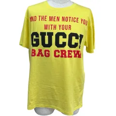 グッチ GUCCI ロゴプリントTシャツ 615044 イエロー コットン メンズ 半袖Ｔシャツのサムネイル