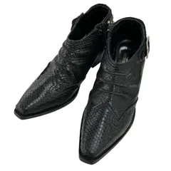 186000 現状品 JUNYA WATANABE COMME des GARCONS ジュンヤワタナベコムデギャルソン ブラックレザー　アンクルブーツ レディースのサムネイル