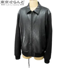 ルイヴィトン LOUIS VUITTON レザージャケット ブラック レザー ウール LVSE モノグラムエンボス ステープルズ エディション 56 アウター メンズ 101811218のサムネイル
