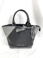 美品 LANVINSPORT ランバンスポール ナイロン リボンデザイン トート バッグ 黒 ■■レディースのサムネイル