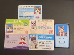 なめ猫 カード 6枚セット またたび取扱責任者免状 猫まんま調理資格許可証 カツオブシソムリエ 全猫肉球指圧マッサージ師会 会員証 猫天堂病院 警察手帳 パロディ 【E5141-001】■17のサムネイル