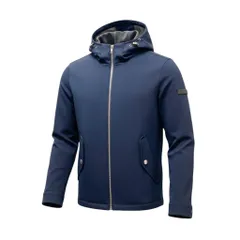 40f15 BLACK LABEL CRESTBRIDGE ブラックレーベルクレストブリッジ ジップアップ ナイロンパーカー  伸縮ストレッチ サイズＭ ネイビー メンズ 紳士服u02tのサムネイル
