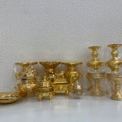♡Ec右1017 仏壇 仏具 机上香炉 卓上香炉 クロームメッキ シルバー 