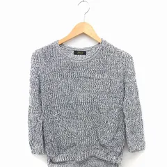 フローレント リラックス FLORENT relax ニット セーター 丸首 七分袖 コットン 綿 ホワイト 白 ブラック 黒 /FT10のサムネイル