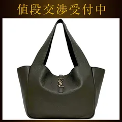 サンローラン トートバッグ サンカセット LE 5 A 7 BEA カーキグリーン GNR7 63435 1223 美品 YSL レザー 中古 SAINT LAURENT PARISのサムネイル