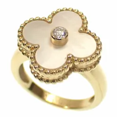 ヴァン・クリーフ＆アーペル(Van Cleef & Arpels) ヴァンクリーフ&アーペル  アルハンブラ リング レディース ダイヤモンド マザーオブパール 18KYG 6号 6.5g 18金 750 イエローゴールド 指輪 VCAのサムネイル