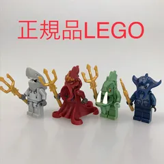 正規品 中古 LEGO レゴ アトランティス  ミニフィグ　4個　まとめ売り　おまけ付き N0-385 ※オールドレゴ　バラクーダ・ガーディアン　魚人　イカ人間　サメ人間　エイ人間 361のサムネイル
