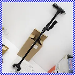 未使用保管品 ショップジャパン クレバーケーン ショート FN006076 3点杖 折りたたみ 自立式のサムネイル