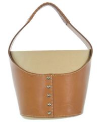 A VACATION ロゴ レザーボストンバッグ アイボリー系 保存袋付き 美品
