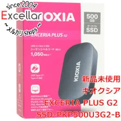 [bn:5] キオクシア　EXCERIA PLUS G2 SSD-PKP500U3G2-B　ブラックのサムネイル