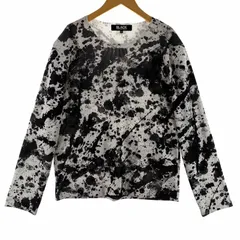 【中古品】 BLACK COMME des GARCONS 1B-T010 PAINTED JERSEY CUT SEW ペイントデザイン 長袖 カットソー 【140-260615-vt-99-fuzh】のサムネイル