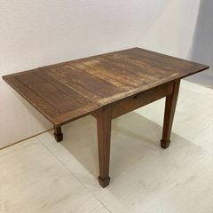 FDK51 イギリスアンティーク ドローリーフテーブル オーク無垢ツイストレッグ FDK51 イギリスアンティーク ドローリーフテーブル オーク無垢ツイスト