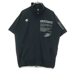 DESCENTE デサント 半袖 フルジップ トラックジャケット Ｍ ブラック メンズ 古着のサムネイル