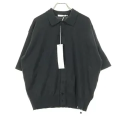 未使用 WYM LIDNM ウィムバイリドム 半袖 フロントボタン シャツ ニット S チャコールグレー メンズ 古着のサムネイル