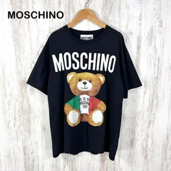 MOSCHINO モスキーノ テディベアプリント オーバーサイズ Tシャツ ブラックのサムネイル