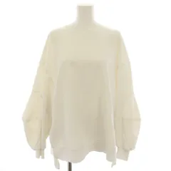 エンフォルド ENFOLD 23AW ソリッドスリーブプルオーバー SOLID SLEEVE PULLOVER スウェット トレーナー クルーネック 長袖 38 白 ホワイト 300HS230-0160 /YTのサムネイル