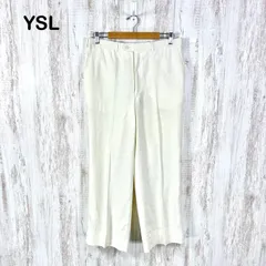 80s 90s YSL Yves Saint Laurent オールド イヴサンローラン リネン スラックスパンツ ホワイトのサムネイル