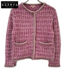 TOCCA　トッカ　24年 664-5 ピンク ツイードノーカラージャケット　S