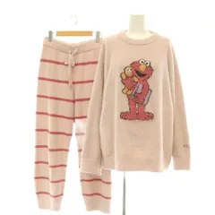 ジェラートピケ gelato pique × セサミストリート 24AW セットアップ モチーフジャガードプルオーバー ニット セーター パンツ F ピンク マルチカラー /DO ■OSのサムネイル
