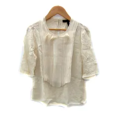 ビーシービージーマックスアズリア BCBGMAXAZRIA ブラウス カットソー 五分袖 ラウンドネック XXS ライトベージュ /SY5のサムネイル
