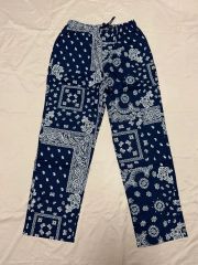 定価4.7万】UNUSED バンダナ柄 レーヨンシルク イージーパンツ 紫 