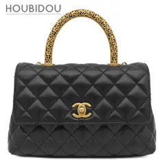シャネル CHANEL 2WAYバッグ ココハンドル 24 ラムスキン ブラック マットゴールド金具 トップハンドル ココマーク ランダムシリアル 【保存袋】【中古】のサムネイル