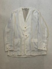 WHITE CASHMERE HERRINGBONE COVERALL - メルカリ