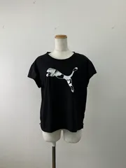 PUMA プーマ 半袖Tシャツ M 黒 ロゴ レディース