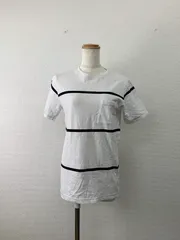 ボーダー 半袖Tシャツ XS 白 黒 胸ポケット SATURDAYSのサムネイル