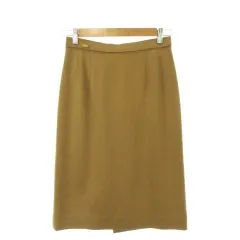 レオナール LEONARD FASHION スカート 70-95 茶 ブラウン 無地 ミディ丈 0362365 /AH22 ■ECD005のサムネイル