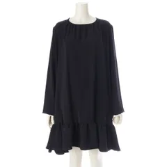 ヨーコチャン ポリエステル 裾 フリル ロング ワンピース ブラック 40【中古】のサムネイル