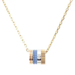 ブシュロン QUATRE BLUE EDITION Au750 キャトル ダイヤ ペンダント ネックレス スモール JPN00635 ゴールド ブルー 5.7g【中古】のサムネイル