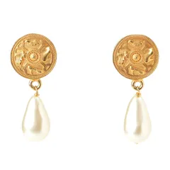 サルヴァトーレフェラガモ パール イヤリング アクセサリー ゴールド【中古】のサムネイル