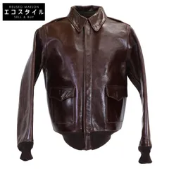 Y'2 LEATHER　ワイツーレザー　ブラウン TYPE A-2 PULL UP HORSE FLIGHT JACKET　40のサムネイル
