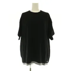 シー SEA VINTAGE 88 DAMAGED LACE TEE Tシャツ 半袖 ダメージ加工 レース切替 ONE ブラック /MY ■OSのサムネイル