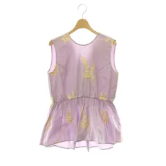 ヌキテパ NE QUITTEZ PAS! Cotton Poplin Emb Sleeveless Top ノースリーブブラウス 花柄刺繍 プルオーバー ラベンダー /HS ■OSのサムネイル