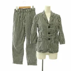 ブラックコムデギャルソン BLACK COMME des GARCONS AD2008 セットアップ ジャケット パンツ XS ブラック ホワイト 1C-J019 1C-J020 /DO ■OSのサムネイル
