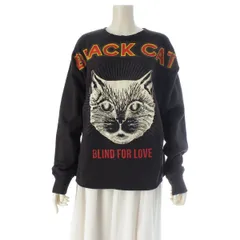 グッチ ブラックキャット ロゴプリント トレーナー スウェット トップス 475373 ブラック S【中古】のサムネイル