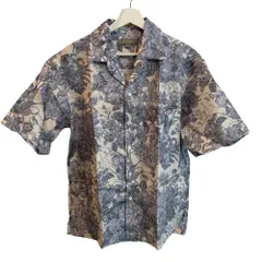 ジムトンプソン JIM THOMPSON 半袖 アロハシャツ ブラウス ハワイアン 総柄 フローラルプリント オープンカラー M 水色 サックス /MZ ■ECF005 のサムネイル