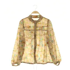 フランシュリッペ franche lippee ホビールーム パッカブルブルゾン ナイロン ジップアップ バンドカラー 総柄 M ベージュ /MY ■OSのサムネイル
