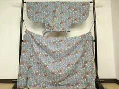 平和屋着物■小紋　二部式　地紙花文　雪輪　元禄袖　洗える着物　DABF0244eaのサムネイル