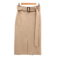 ヒューゴボス HUGO BOSS タイトスカート ツイル ベルト付 ミモレ ロング 34 ベージュ /JS ■ECE006のサムネイル