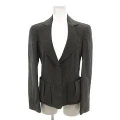 エンポリオアルマーニ EMPORIO ARMANI テーラードジャケット 36 黒 ブラック シングル 総裏地フライフロント /SJ ■ECG006のサムネイル