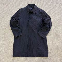 NAUTICA ステンカラーコート ブラック 比翼 Mサイズ相当 - メルカリ