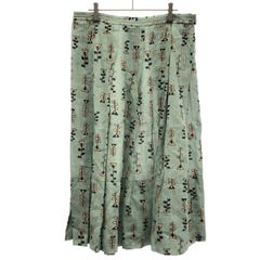 powderパウダー ゴリラ柄 ロングスカート ミントブルー 下迫秀樹 | Mercari