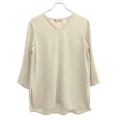 COOR クアー ナチュラルリンクルオープンカラーシャツ ホワイト L