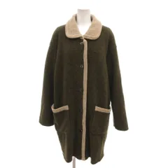 ランセル LANCEL 美品 ステンカラーコート ラウンドカラー ハーフ丈 襟切り替え  M カーキ ウール /MXのサムネイル