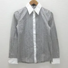 g■アタッチメント/ATTACHMENT 長袖シャツ/ストライプ柄【1】灰/men's/20【中古】■のサムネイル
